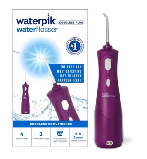 Waterpik Cordless Plus Water Flosser WP-465UK - Purple