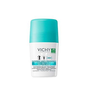 Vichy Deodorant 48H No Trace Anti-Perspirant Roll-On, Hypoallergenic, Suitable for Sensitive Skin 50