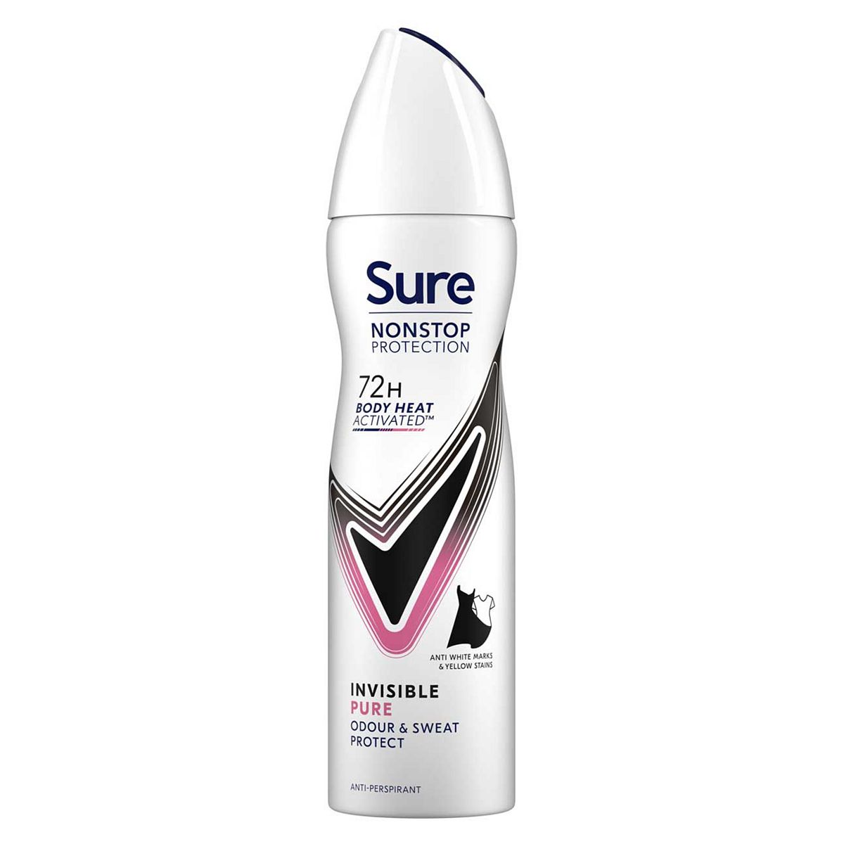 Sure Women Nonstop Protection Anti-Perspirant Aerosol Invisible Pure 150Ml
