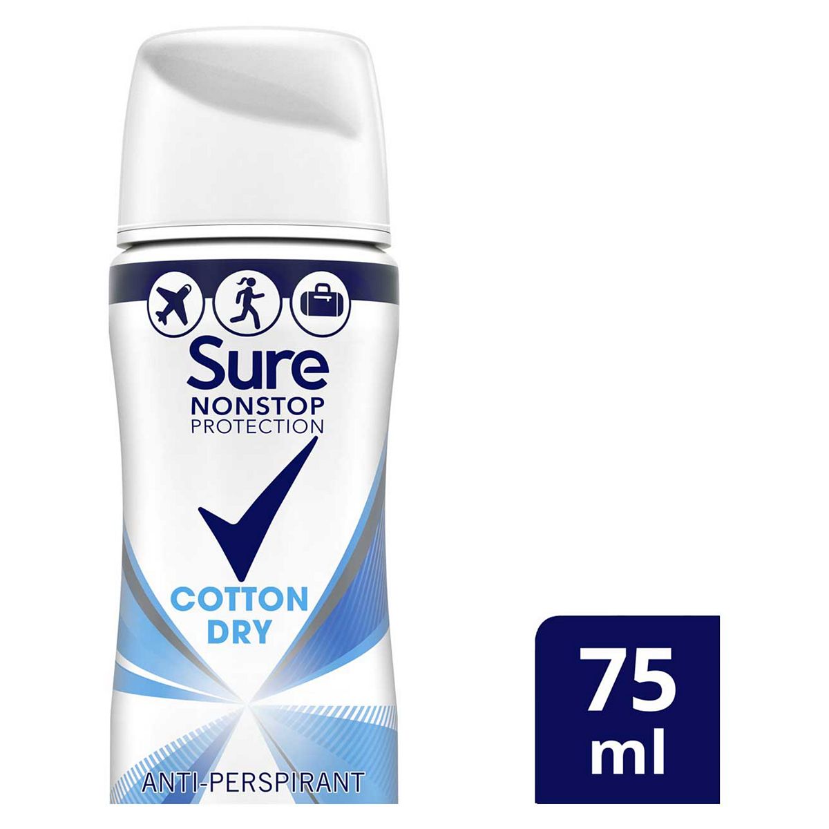 Sure Cotton Dry Nonstop Protection Compressed Antiperspirant Aerosol 75Ml