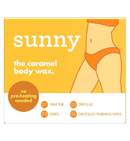Sunny Caramel Wax Body Hair Removal For Women 150ml, 20 Strips