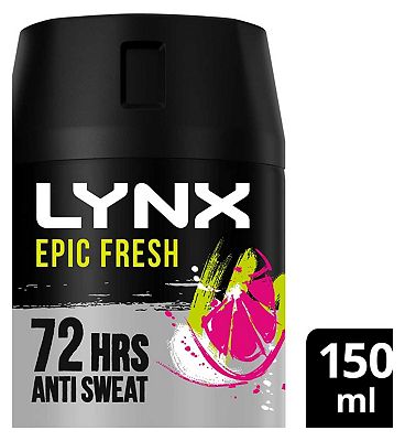 Lynx Men Epic Fresh Antiperspirant Deodorant Aerosol 150ml