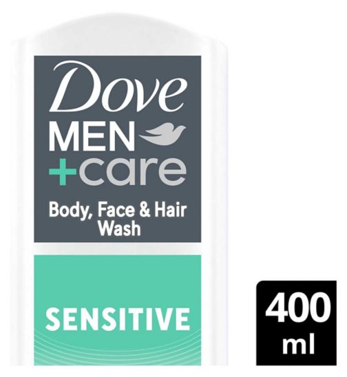 Dove Men+Care Sensitive Hair + Face + Body Wash 400ml