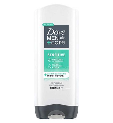 Dove Men+Care Sensitive 3-in-1 Hair, Body and Face Wash 400ml