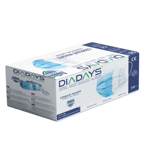 Diadays Surgical Face Mask Type 11R 50 Pack