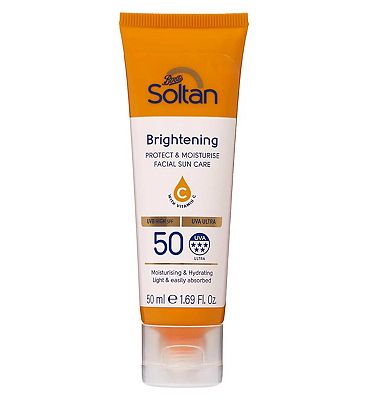 Soltan Brightening Protect & Moisturise Facial Suncare Cream with Vitamin C SPF50 50ml