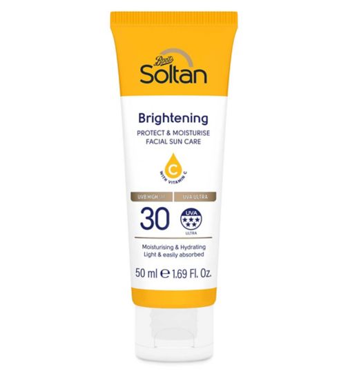 Soltan Brightening Protect & Moisturise Facial Suncare Cream with Vitamin C SPF30 50ml