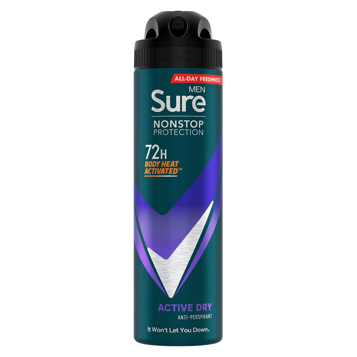 Sure Men Nonstop Protection Anti-Perspirant Aerosol Active Dry 150Ml
