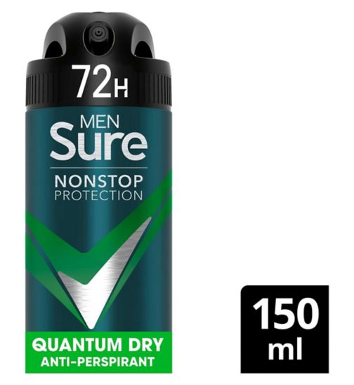 Sure Men Quantum Dry Nonstop Protection Anti-perspirant Deodorant Aerosol 150 ml