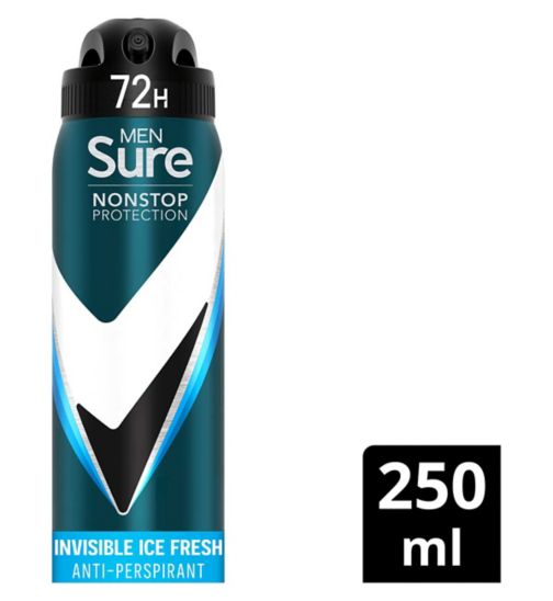 Sure Men Invisible Ice Fresh Nonstop Protection Anti-perspirant Deodorant Aerosol 250ml