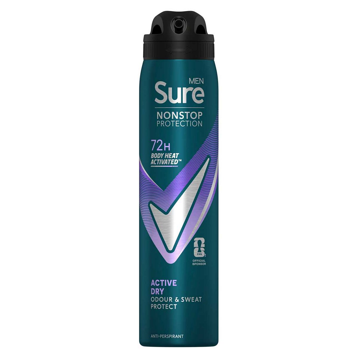 Sure Men Nonstop Protection Anti-Perspirant Aerosol Active Dry250 Ml