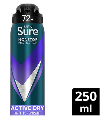 Sure Men Active Dry Antiperspirant Deodorant Nonstop 250ml