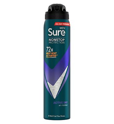 Sure Men Active Dry Antiperspirant Deodorant Nonstop 250ml