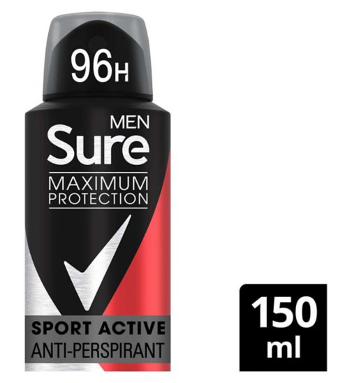 Sure Men Maximum Protection Sport Active Anti-perspirant Deodorant Aerosol 150 ml