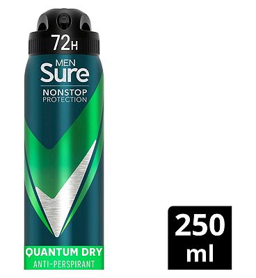 Sure Men Nonstop Protection Anti-Perspirant Aerosol Quantum Dry 250ml