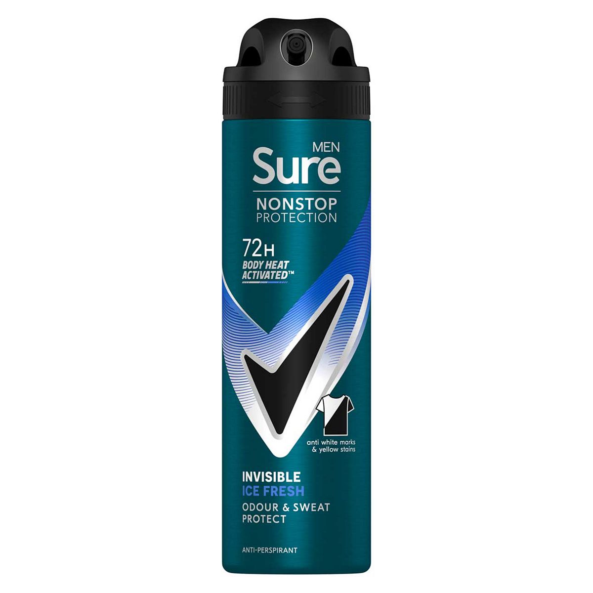 Sure Men Nonstop Protection Anti-Perspirant Aerosol Invisible Ice Fresh 150Ml