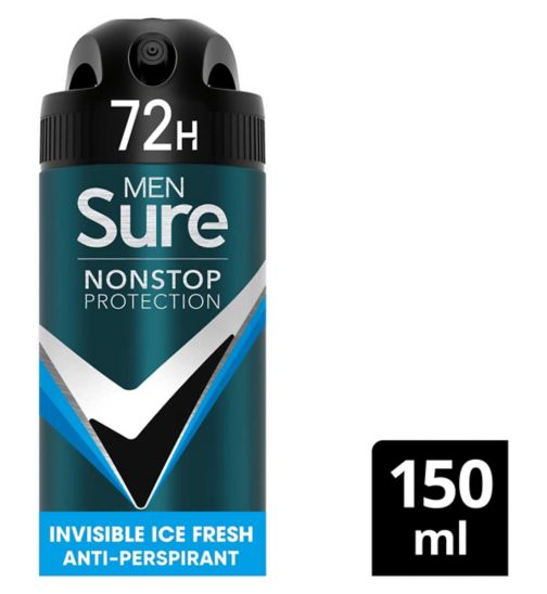 Sure Men Invisible Ice Fresh Nonstop Protection Anti-perspirant Deodorant Aerosol 150 ml