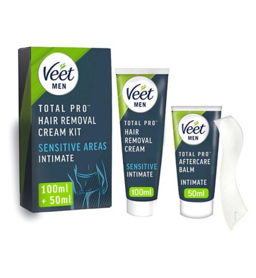 Veet Men Intimate Hair Removal Kit With Cream And Aftercare Balm - Boots