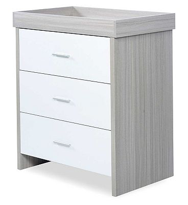 Ickle Bubba Pembrey Changing Unit - Ash Grey and White
