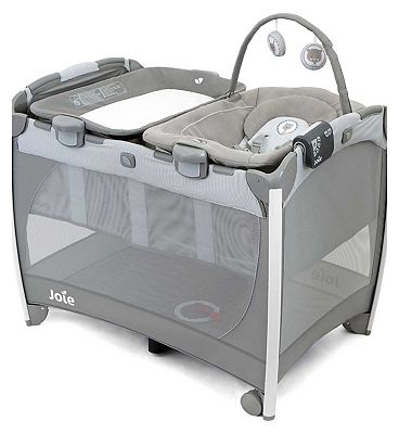 Joie excursion change and bounce sale travel cot in the rain