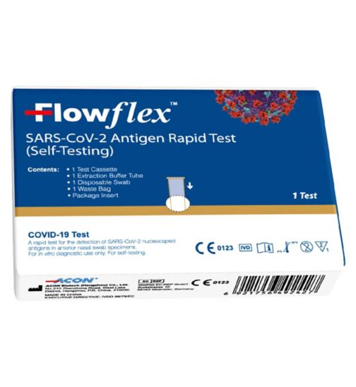 Flowflex Antigen Rapid Test Lateral Flow Self-Testing Kit 1 Test
