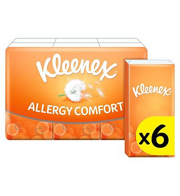 Kleenex Allergy Comfort 6 Packet Tissues 9s