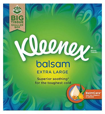 Kleenex Balsam Extra Long Tissues Singles Compact Box 40s