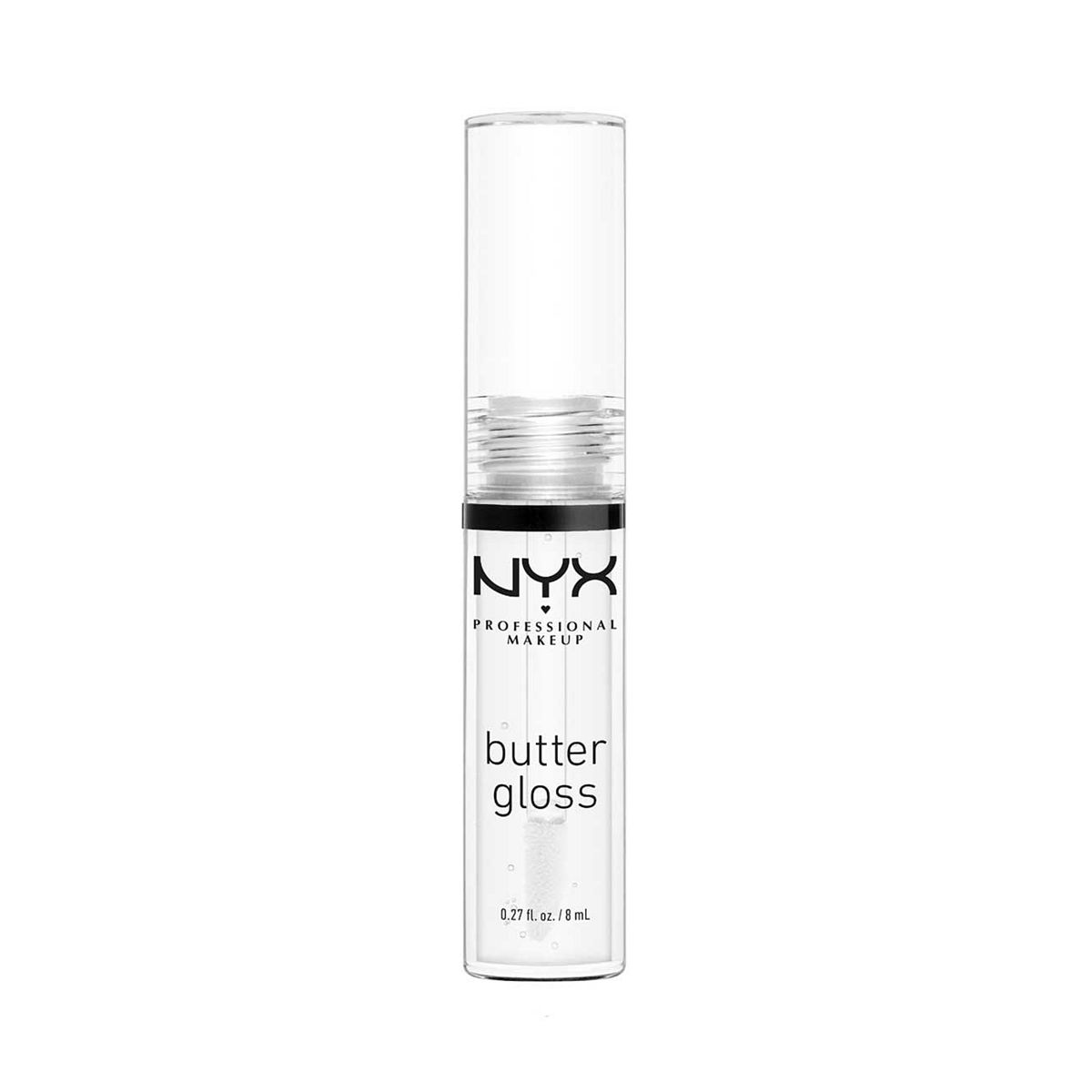 NYX Professional Makeup Lip Gloss, Butter Non-Sticky Formula, Shade Clear, 8ml