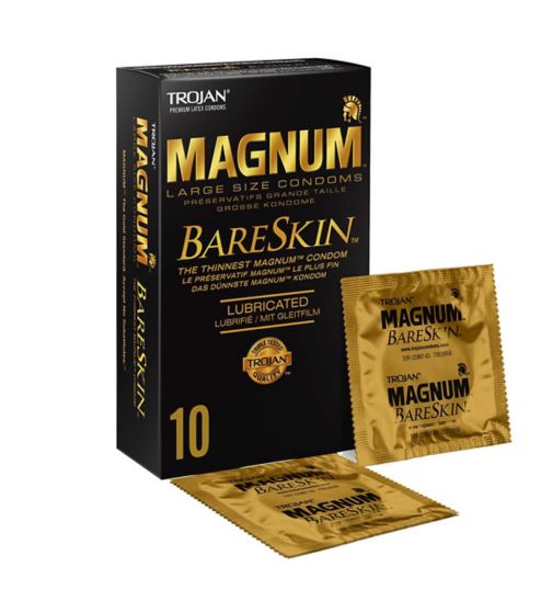 Trojan Magnum Large Size Bareskin Condoms 10s