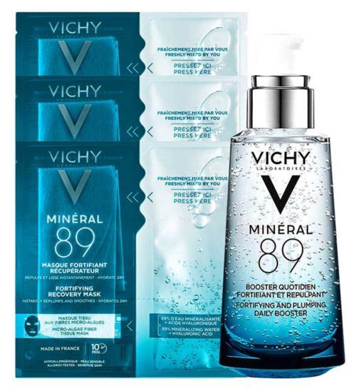 Vichy Mineral 89 Hyaluronic Acid Booster Serum 50ml;Vichy Mineral 89 Hyaluronic Acid Hydrating Serum 50ml;Vichy Mineral 89 Ultimate Bundle;Vichy Minéral 89 Fortifying Mask 29g;Vichy Minéral 89 Hyaluronic Acid Sheet Mask 29g