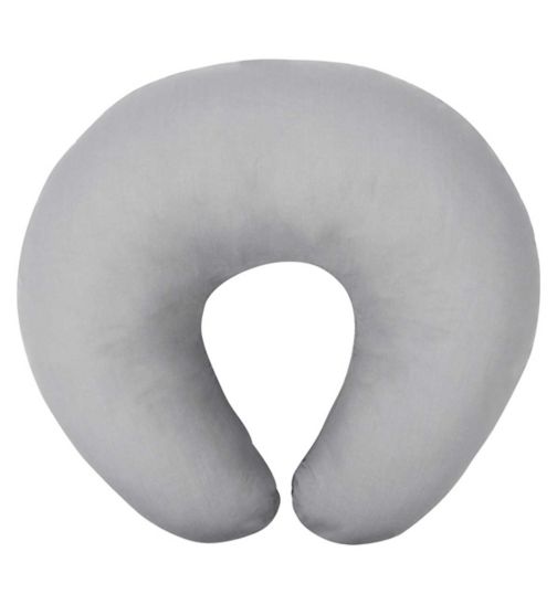 Kinder Valley Grey Donut Nursing Pillow with Spare Cover White