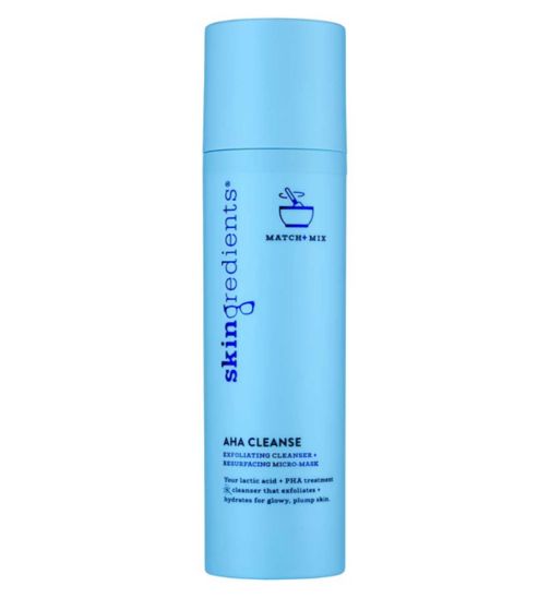 Skingredients AHA Cleanse Brightening + Exfoliating Lactic Acid Cleanser Refillable Primary Pack 100ml