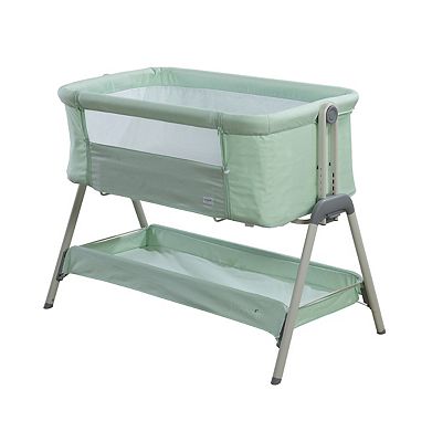 Kinder Valley Snoozie Bedside Crib Misty Jade