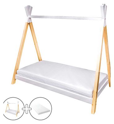 Kinder Valley Teepee Toddler Bed Two-Tone with Kinder Flow Mattress