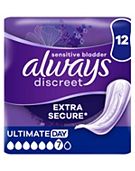 Always Discreet Incontinence Pads Plus Women Ultimate Day x12