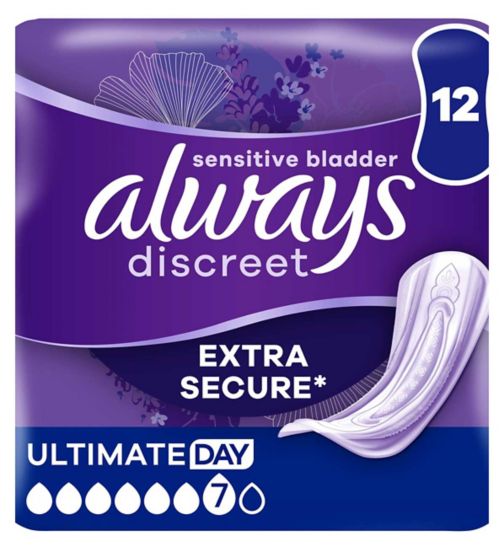 Always Discreet Incontinence Pads Plus Women Ultimate Day x12