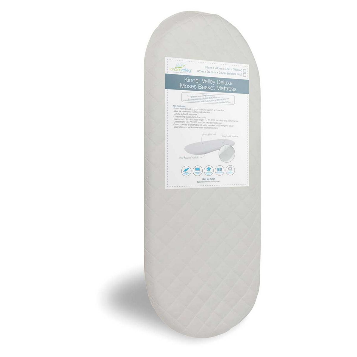 Kinder Valley Wicker Pod Moses Basket Mattress