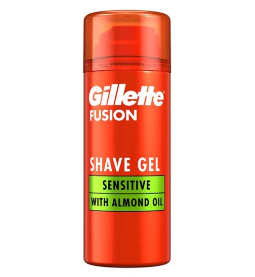 Gillette Fusion Shave Gel with Almond Oil, For Sensitive Skin, 75ml