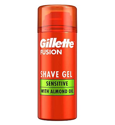 Gillette Fusion Shave Gel with Almond Oil, For Sensitive Skin, 75ml