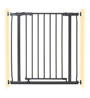 DreamBaby Ava Metal Safety Gate - Charcoal (Fits Gaps 75-81cm) Pressure Mounted