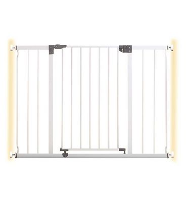 DreamBaby Liberty Xtra Wide Hallway Metal Safety Gate (Fits Gap 99-105.5cm) - White - Pressure Mount