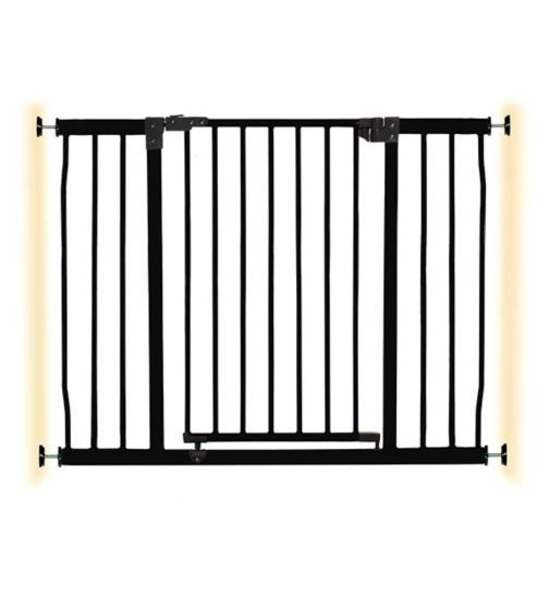 DreamBaby Liberty Xtra Wide Hallway Metal Safety Gate (Fits Gap 99-105.5cm) - Black - Pressure Mounted