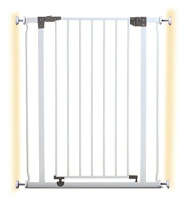DreamBaby Liberty Xtra Tall Metal Safety Gate (Fits Gap 75-81cm) - White - Pressure Mounted