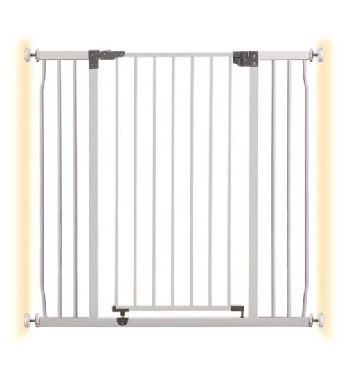 DreamBaby Liberty Xtra Tall Xtra Wide Hallway Metal Safety Gate (Fits Gap 99-105.5cm) - White - Pressure Mounted