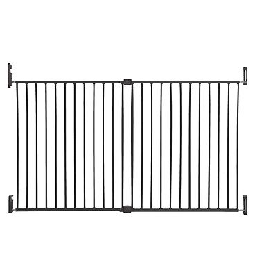 DreamBaby Broadway Metal 2 - Panel Extending Gro - Gate Xtra - Wide (Fits Gaps 76 - 134.5cm) - Charc