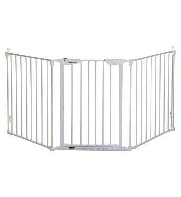DreamBaby Newport 3 - Panel Metal Adapta Barrier/Gate - White Metal - Hardware Mounted