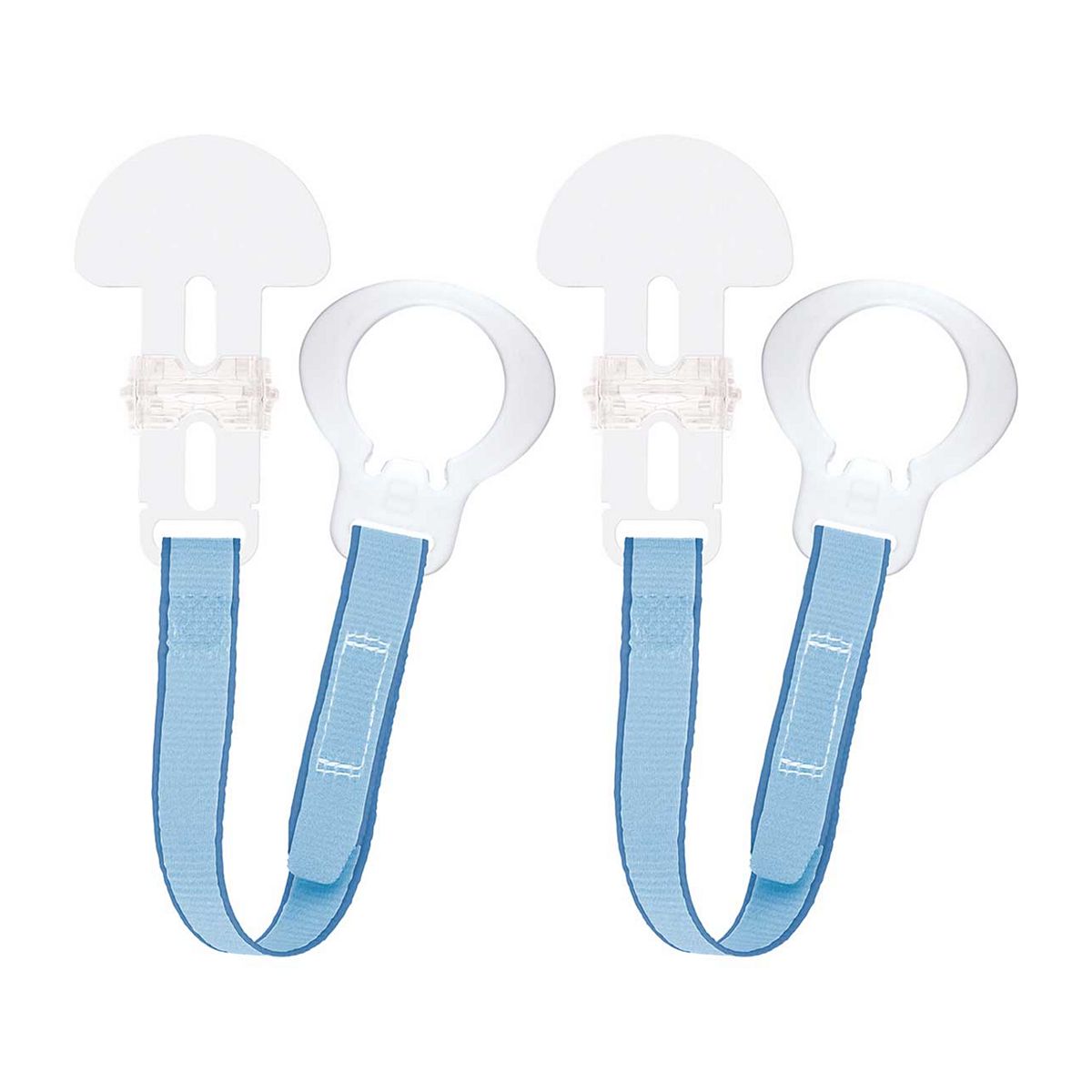 Baby Soother Clip 2 Pack Plain Blue, Adjustable Dummy Clip for MAM Soothers - Image 6