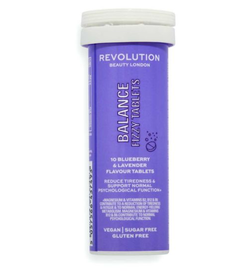 Revolution Beauty Balance Blueberry & Lavender Fizzy Tablets 10s