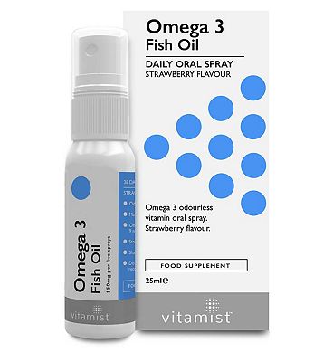 Image of Vitamist Omega 3 Fish Oil Daily Oral Spray Strawberry Flavour 25ml