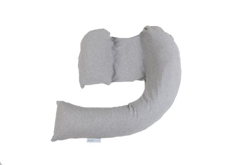 Dreamgenii Pregnancy Support and Feeding Pillow - Grey Marl